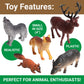 U.S. Toy Woodland Animals Figurines, Assorted Forest Animals Figures, Styles And Colors, Lot Of 12, Toys For Kids 3-5 And Older