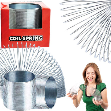 The Dreidel Company Silver Metal Coil Spring, Goody Bag Fillers, Party Favor For Kids, Variety Of 2.4' (60Mm) Individually Boxed (Single)