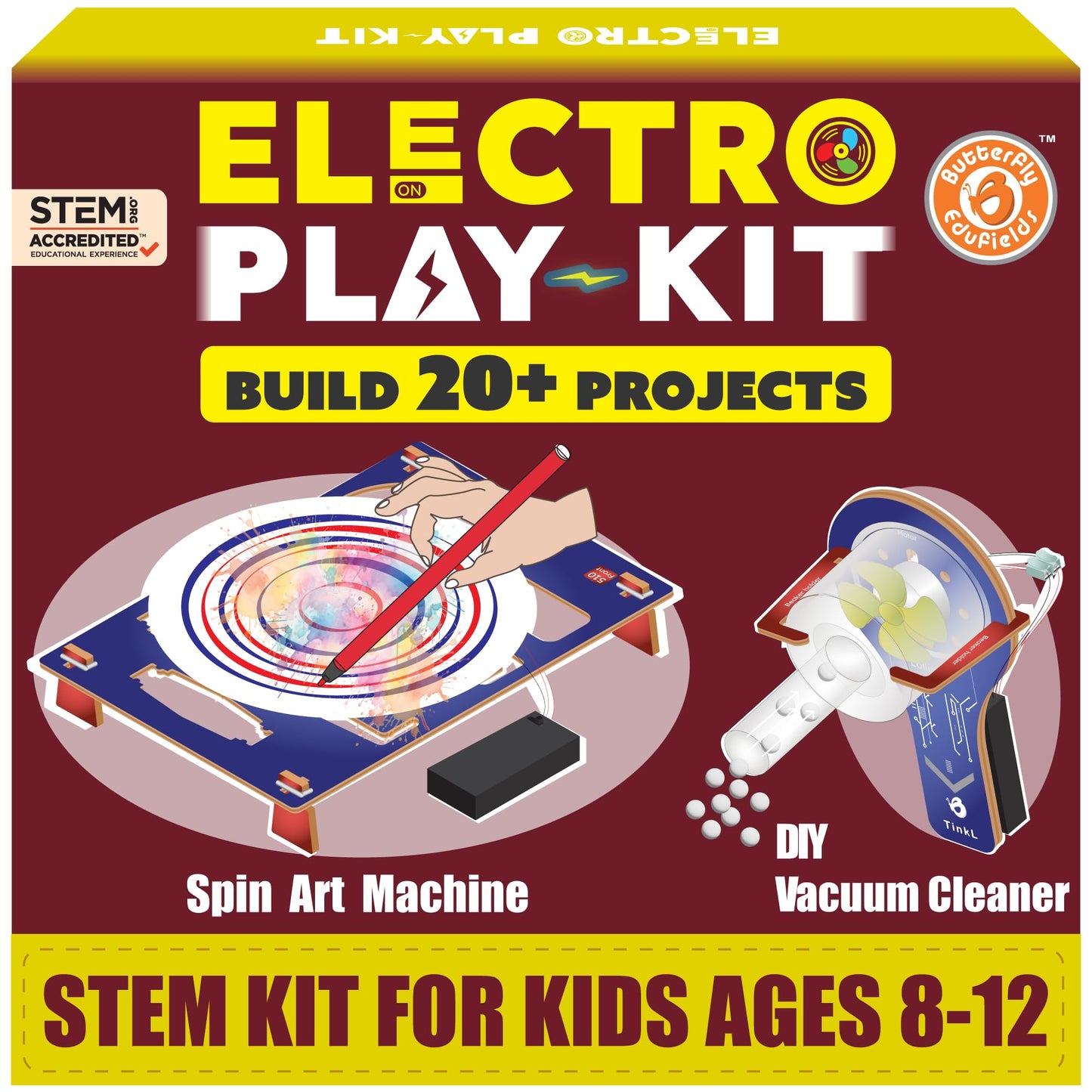 Butterfly Edufields 100+ Stem Toys For Boys Age 8-10-12-14 | Stem Projects For Kids Ages 8 9 10 11 12 | Engineering Projects, Gifts 8-12 Year Old Boy | Stem Activities Gifts For Ages 8+ Year Old Boy