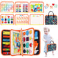 Tunjilool Montessori Busy Board For Toddlers - 8 In 1 Sensory Activity Board, Quiet Book & Educational Learning Toy For Boys & Girls 3+, Travel Sensory Board For Toddler Development(Dark Blue)