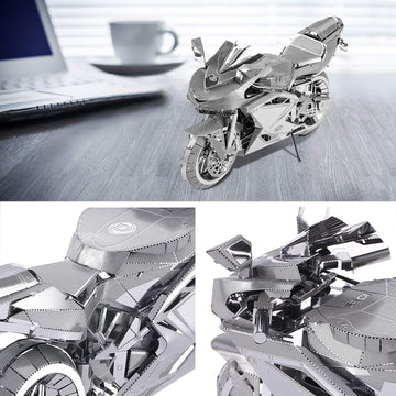 Piececool 3D Metal Puzzles For Adults, Diy 3D Motorcycle Model Kits, Brain Teaser Puzzles For Teen Students Men Craft Kits Toys,