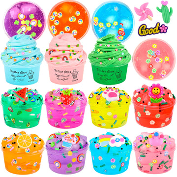 11Pack Slime For Kids Toy, Jelly Cube Clear Slime Kit For Girls Toys 6 7 8 9 10 11 12, Crunchy Slime, Butter Slime, Kids Boy 6-1