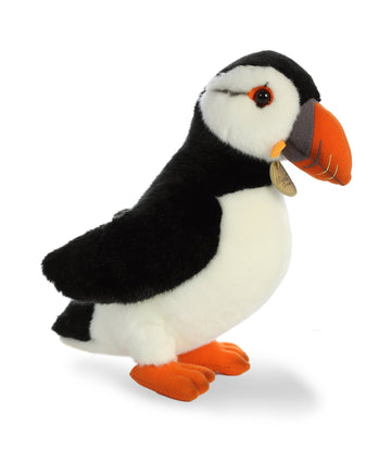 Aurora Realistic Miyoni Puffin Stuffed Animal - Lifelike Detail - Cherished Companionship - Black 10.5 Inches