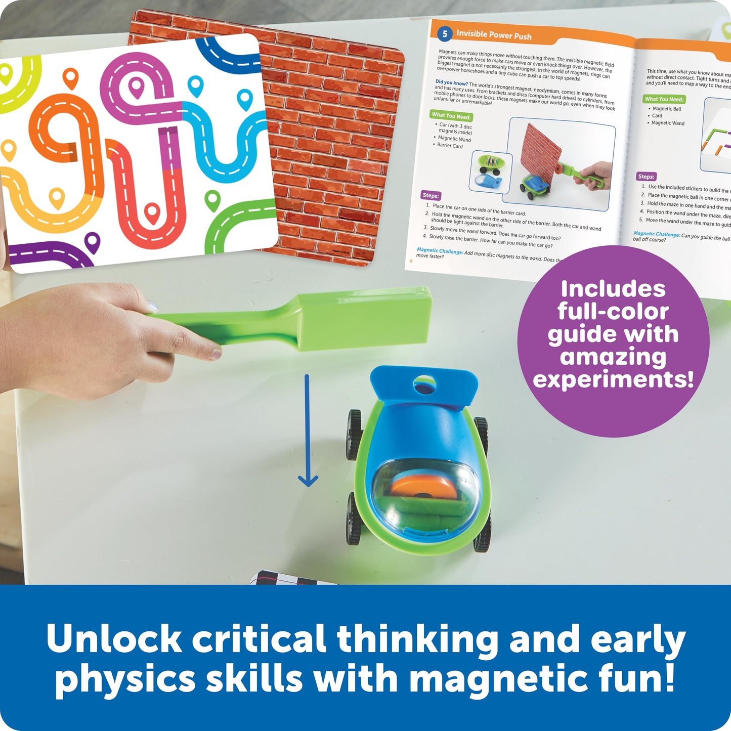 Learning Resources STEM Explorers Magnetworks  Magnetic Science Set  Physics Experiment Toys for Kids  Kindergarten and Preschool Classroom  Force and Motion Kit for Boys and Girls  Ages 5 and Up