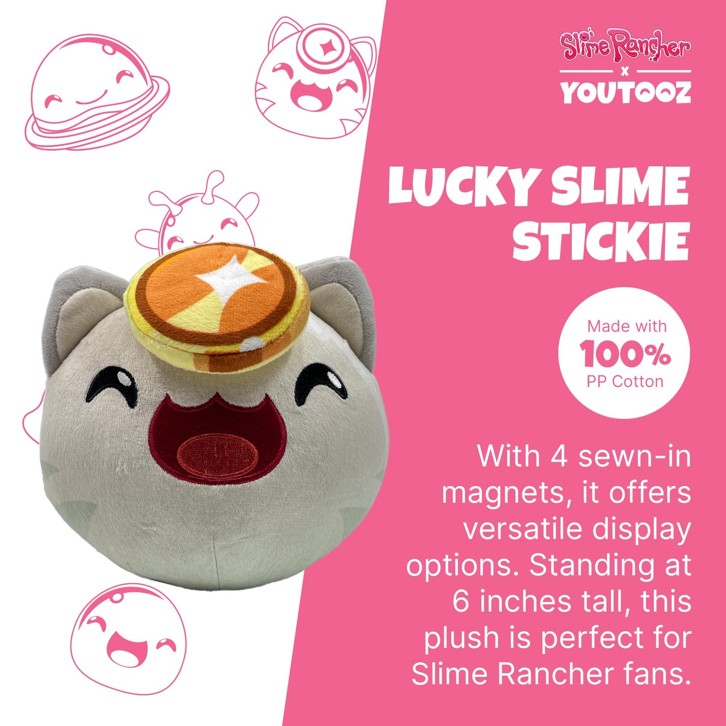 Youtooz Tabby Slime Stickie 6 Magnetic Plushie From Video Game Slime Rancher, Youtooz Collection