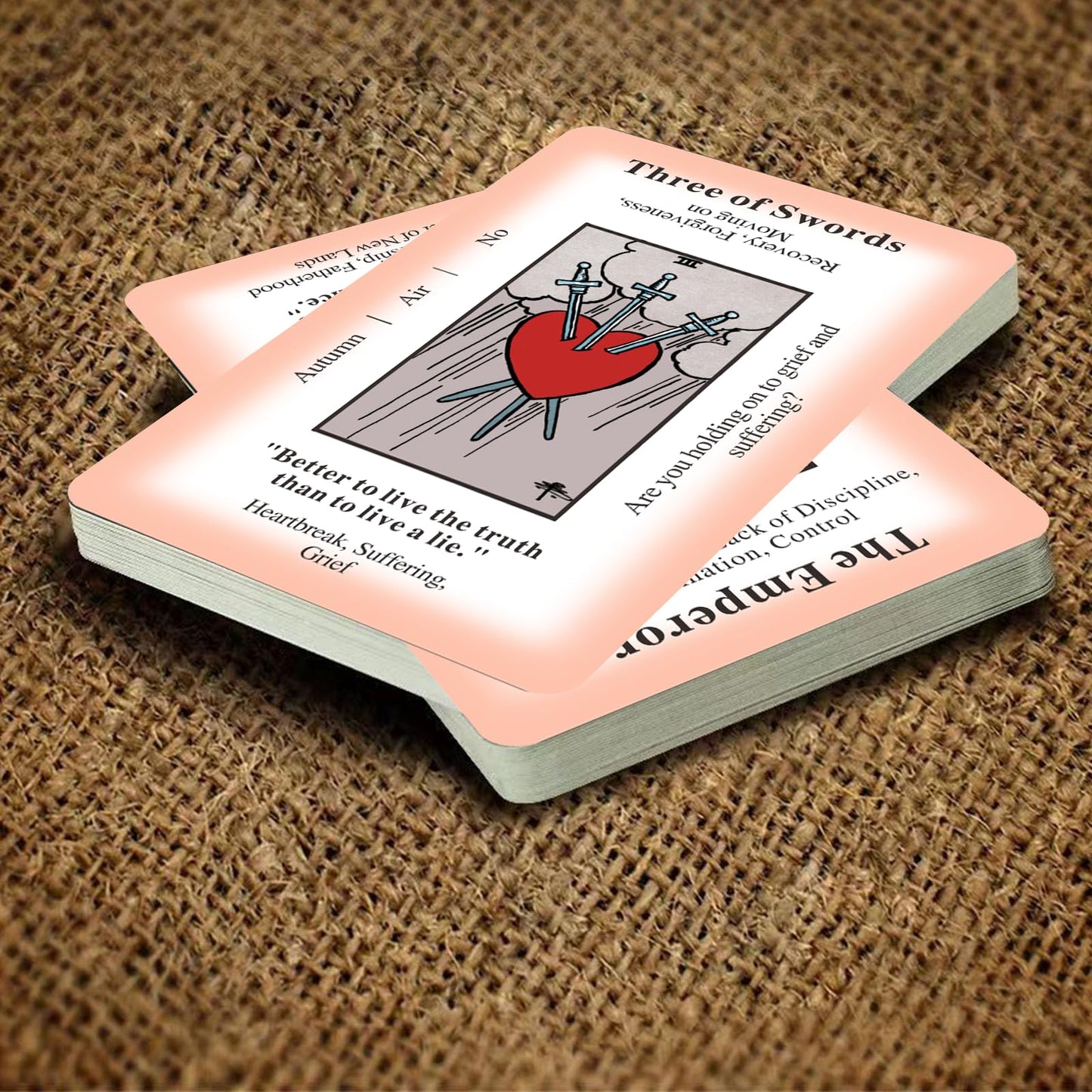 Tarot Cards For Beginners, Classic Tarot Cards With Meanings On Them, 78 Tarot Deck Set, Learning Tarot Deck, No Guide Book Needed, Learning Tarot Cards Set, Tarot Deck Fortune Telling Game (White)