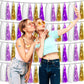 4P Purple-Gold Foil Fringe Tassel Banner Garland Metallic Tinsel Streamers Wall Hanging Curtain Backdrop Banners for Parade Floa