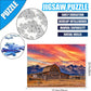 Rechiato Jigsaw Puzzles For Adults, 2 Pack 1000 Pieces, Nature Landscape Mountain Scene National Park Challenging Puzzle Perfect For Family Activity Game Nights Gifts(Barn In Wyoming & Colorful Rock)