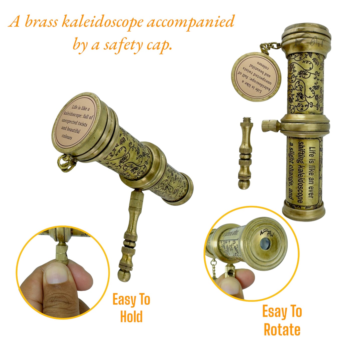 Handmade Brass Kaleidoscope Time Memory To The Next Generation Vintage Collection Magic Kaleidoscope Birthday Gift Educational Gift Sentimental Gift For Kids And Adults Any Age Patterns Will Vary