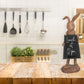 Creative Co-Op Rabbit Figurine Holding Working Chalkboard