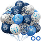2025 Graduation Party Decorations, 70Pcs Graduation Balloons Blue And White Graduation Decorations For College High School Class Of 2025 Congrats Grad Party Decor