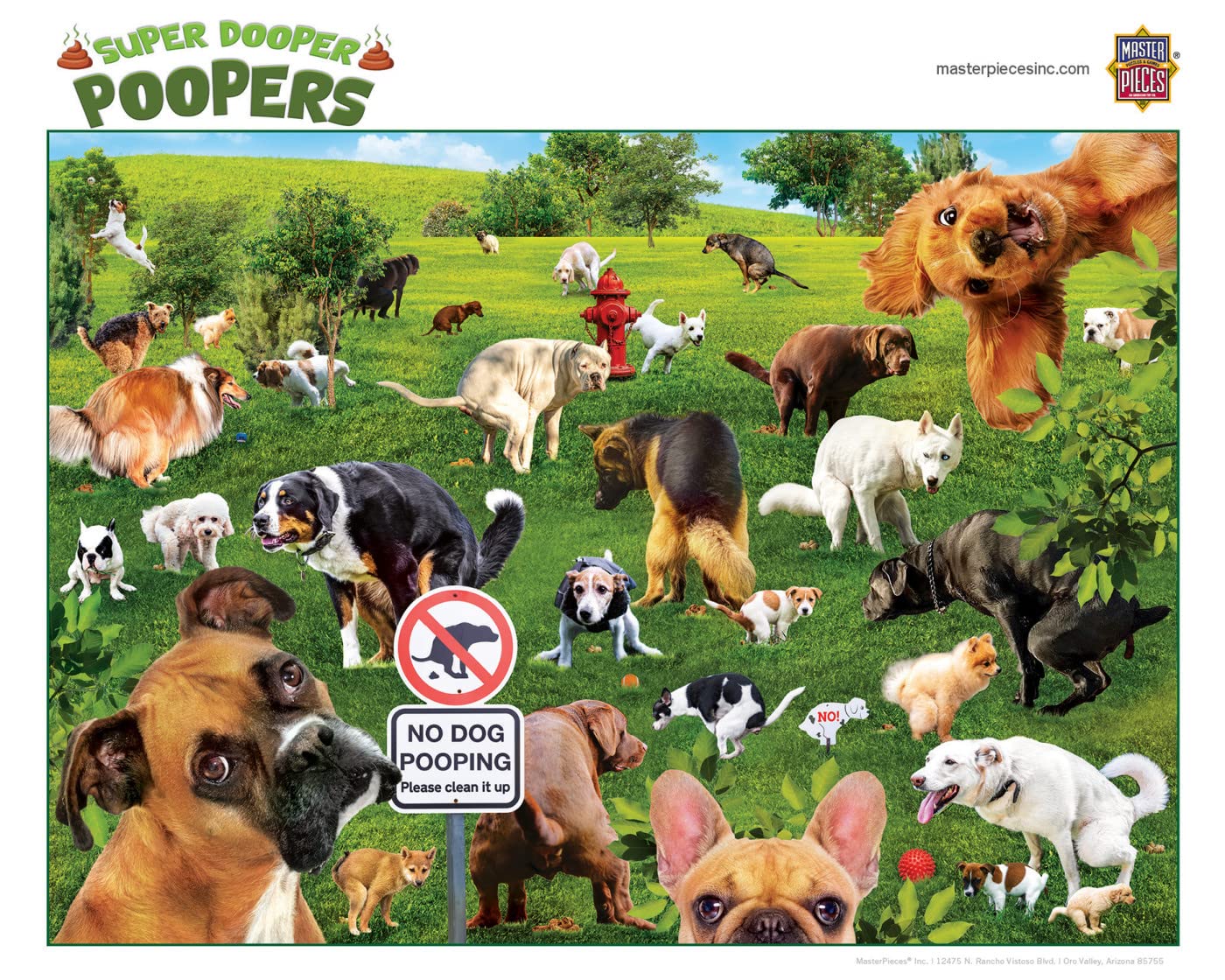 MasterPieces 1000 Piece Jigsaw Puzzle - Super Dooper Poopers, Cardboard, 19.25"x26.75", Model 72365 for Adults and Family