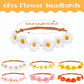 A1Diee 12Pcs Groovy Retro Flower Sunglasses Headbands Party Favors Boho Hippie Round Flower Polarized Eyewear Multicolor Daisy Flower Crown Costume Accessories Set 60S Festival Party Gifts For Kids