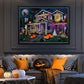 Badus Jigsaw Puzzles For Adults 1000 Pieces - 27.5'' X 20'' Fall Halloween Horror Haunted Mansion House,Pumpkin,Skeleton,Ghost G