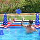 Holyfun Swimming Pool Volleyball Net Set Basketball Hoop, Summer Pool Floats Inflatable Water Games For Kids, Teens, Adults And