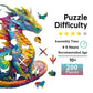 Jigfoxy Wooden Puzzles for mature-themeds  Dragon Wood Puzzles mature-themed  Unique Animal Shape Wooden Jigsaw Puzzles  Birthday Gifts for Puzzles Lovers (M-12.2 * 10.5in-200pcs)
