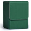 Zlca Card Deck Box For Trading Cards, Mtg Yugioh Deck Case Holds 100+ Single Sleeved Cards, Pu Leather Magnetic Card Storage Box Fits For Tcg Ccg Magic Game Cards (Green)