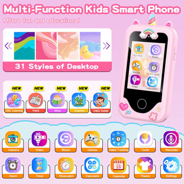 Kids Smart Phone for Girls, Christmas Birthday Gifts for Girls Age 3-10,Kids Toys Cell Phone, Toddler Learning Play Toy Phone wi