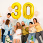 Pigetale 40 Inch Large 30 Balloon Numbers Gold Big Giant Jumbo Number 30 Foil Mylar Balloons For Women Men 30Th Birthday Party S