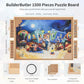 1500 Pieces Rotating Puzzle Board With 4 Drawers,34.25''X25.2'' Portable Wooden Jigsaw Puzzle Table With Lazy Susan Spinning Cov