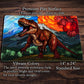 Trex Stained Glass Premium Stitched Card Game Playmat - By Digital Sorcery Studio - Compatible With Mtg And Other Trading Card G