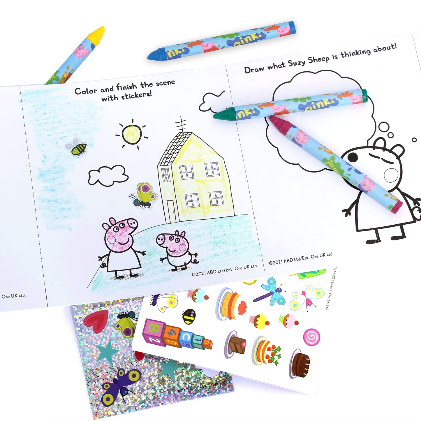 Peppa Pig: My Own Creativity Set - Color Sticker & Stamp, Easy Snap Closure, Store Everything Inside & Take On The Go