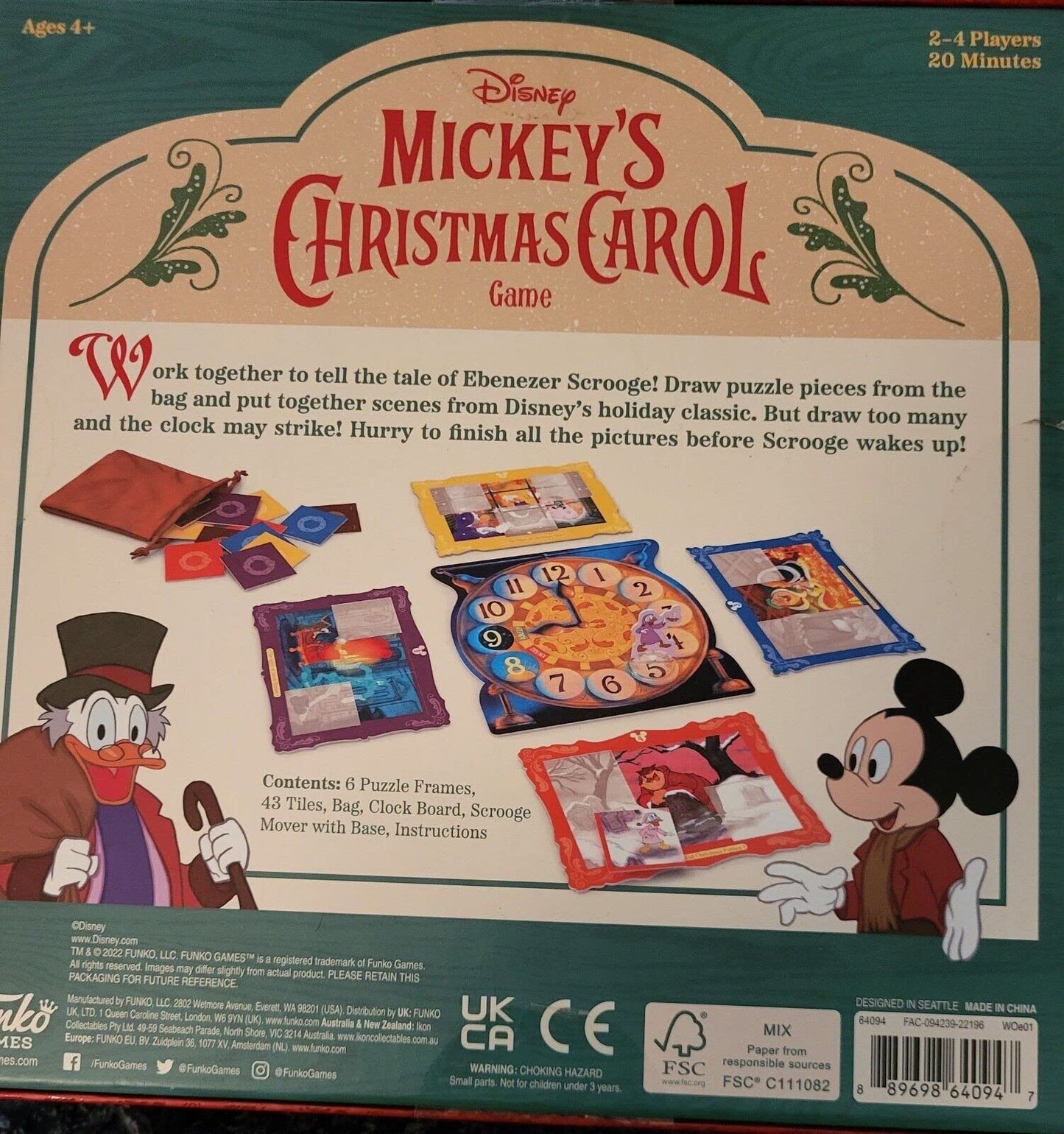 Funko Mickey'S Christmas Carol Game