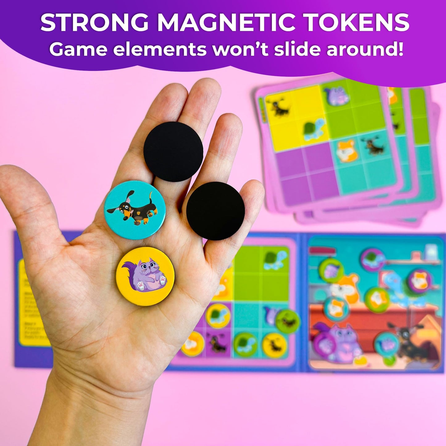 Quokka Magnetic Sudoku Toddler Puzzles Ages 2-4 - 20 Pieces Puzzles For Kids Ages 4-6 - Puzzle For Kids Ages 3-5 Sudoku Book With 3 Levels: Easy, Medium, Hard - Educational Portable Travel Game