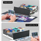 ZLCA Card Storage Box for MTG PTCG, Commander Deck Box Holds 3000+, Deck Storage Case with 4 Stoppers(Camouflage& White)