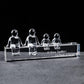 25Th Silver Wedding Anniversary Crystal Gifts For Her Wife, 25 Years Together We Made A Family Glass Decoration Keepsake For Parents (2 Children)