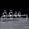 25Th Silver Wedding Anniversary Crystal Gifts For Her Wife, 25 Years Together We Made A Family Glass Decoration Keepsake For Parents (2 Children)