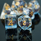 UDIXI Polyhedral DND Dice Set, Resin D&D Dice Filled with Sailboat for Dungeons and Dragons Role Playing Game(RPG),MTG,Pathfinde