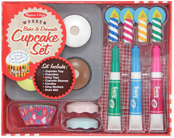 Melissa & Doug Bake & Decorate Cupcake Set Imaginative Play for Babies