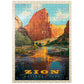 Mypuzzle Zion National Park: Virgin River Valley, Vintage Poster - Premium 500 Piece Jigsaw Puzzle For Adults