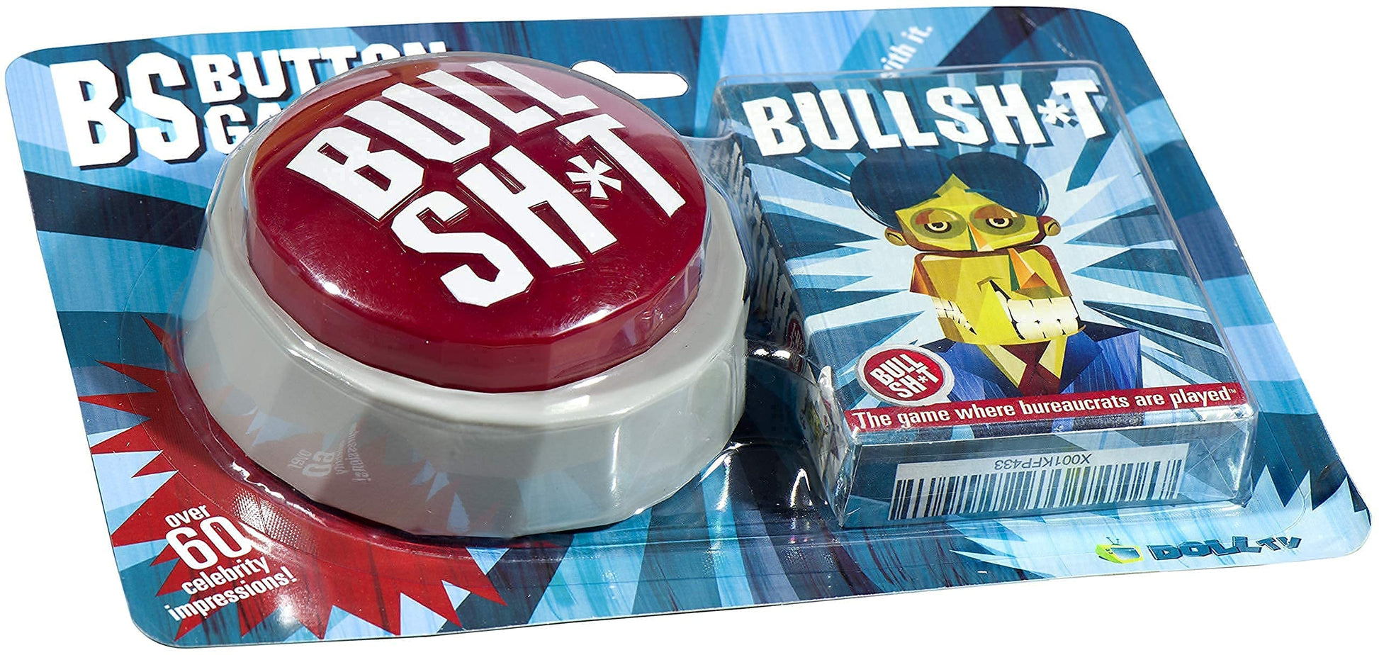 Bs Button Game (Bullshit Playing Cards Plus 60-Sound Button)