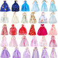 E-Ting 5Pcs Fashion Gorgeous Princess Wedding Party Gown Dresses Clothes With Floral-Print Voile All Around For Girl Doll(Random Pick)