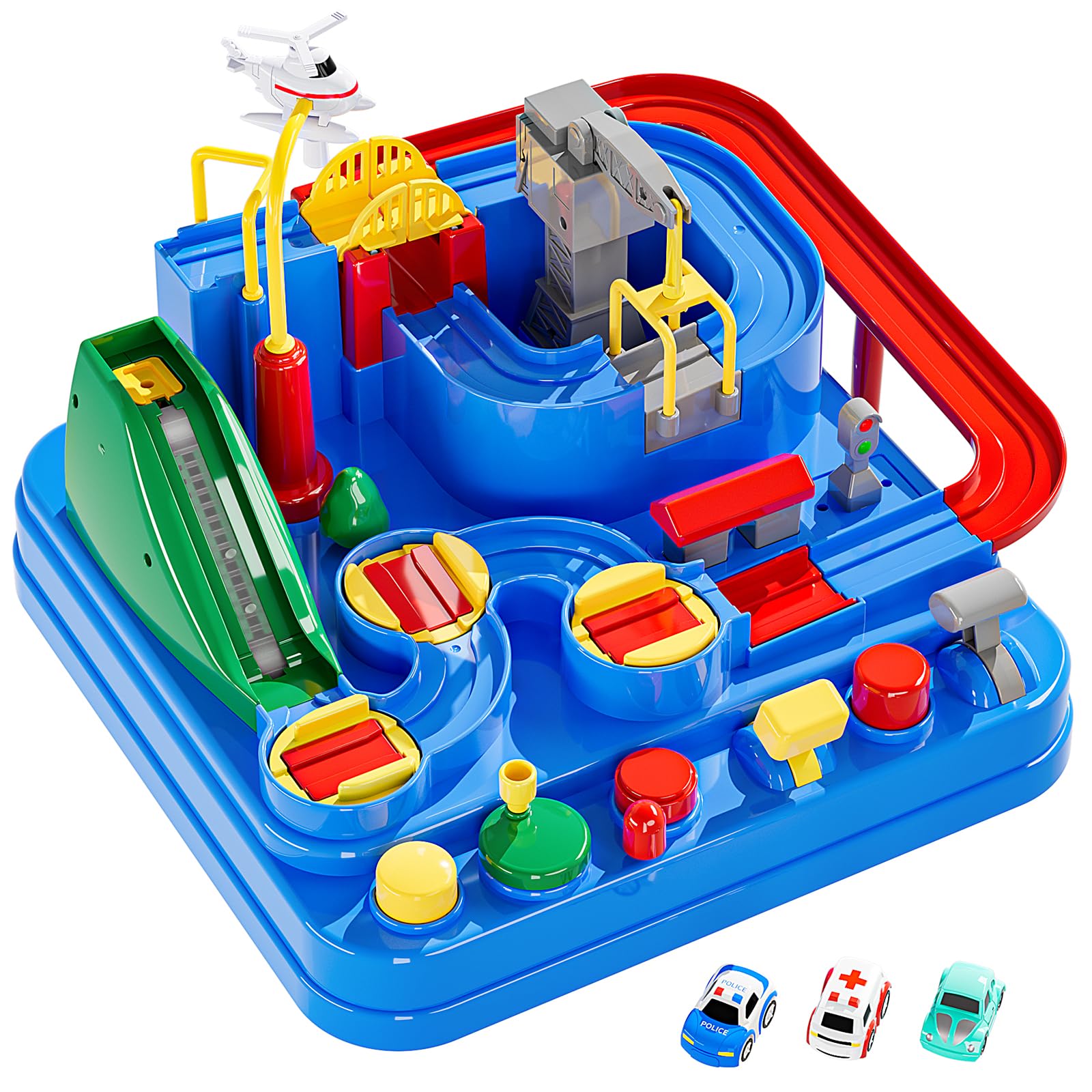 Kids Toys For 3 4 5 6 7 8 Year Old Boys Girls Race Tracks Car Adventures Toys For Boys Age 3, City Car Toys For Toddlers 2-4 Years, Educational Christmas Birthday Gifts