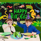 RUMIA Jungle Wild One Party Banner - Reptile Themed Decorations, 71 x 44 Inch, Polyester, Random Color, Kids Safari Animals