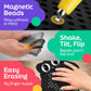 AYNAT FUN Magnetic Drawing Board for Kids & Toddlers with Beads and Magnet Stylus Pen - Magnetic Travel Toy for Airplane & Car R