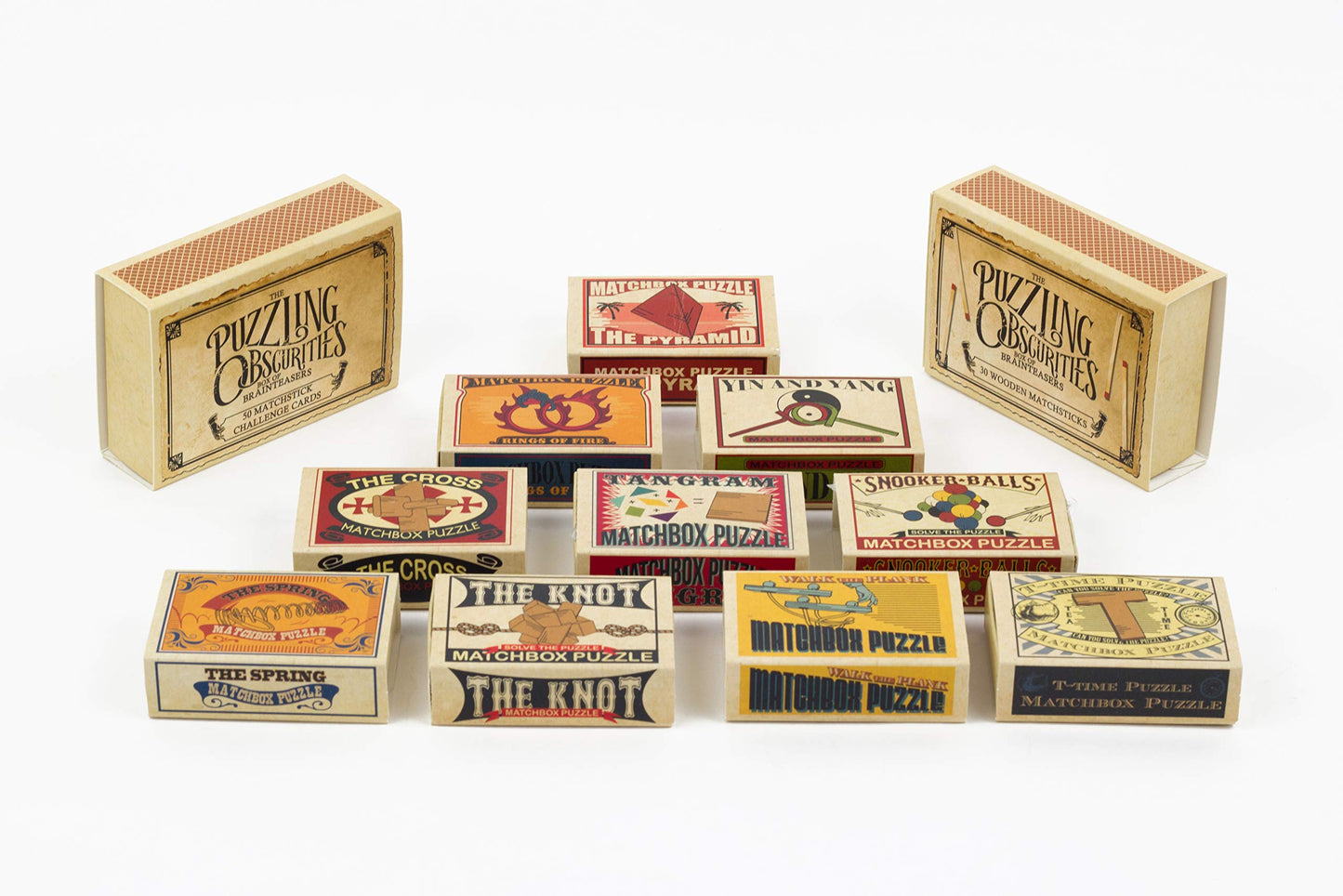 The Obscurities Box Of Brain Teasers | 10 Matchbox Puzzles & 50 Challenges