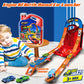 Race Track Toy Car Set with 2 Race Cars 2 in 1 Car Tracks Style with Storage Box Changeable Tracks Toys Birthday Gifts for Kids 3 4 5 6 7 8+Year Old Boys Girls (Red)