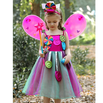 MOFALA 2PCS Star Wand - Creative Handheld Magic Wand, Plastic, 10" Rainbow Color, Role-Playing and Educational Toys, Model B0010-Rainbow