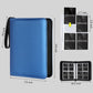 GERMUN 4 Pocket Card Binder  enhanced Zip Trading Card Binder  400 Double Sided Pocket PU Card Collection Binder  Collector Card Album  Card Folder for MTG  TCG  Sports Cards  Game Cards (Blue)