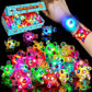 Mikulala 24 Pack LED Light Up Fidget Spinner Bracelets,Party Favors for Kids 4-8 8-12 Goodie Bag Stuffers,Glow in The Dark Party