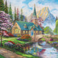 Trefl 500 Piece Jigsaw Puzzles, Woodland Seclusion, Idylic Landscape, Mountains And River, Cottage Puzzle, Adult Puzzles, Trefl 37327