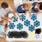 32 Sets Winter Snowflake Suncatchers Craft Kit DIY Window Stained Glass Effect Wintertime Snowflake Paper Crafts Home School Cla