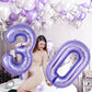 AIQINHU Purple Foil Number 0 Balloon, 40 Inch Giant Mylar Balloon for Birthday Party Decorations and Anniversaries