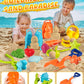 Lqyoyz Beach Toys Set For Kids- 18Pack Sand Toys For Toddler 3-10, With Shovels, Mesh Bag & Sand Molds, Travel Beach Sandbox Toy