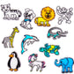 Horizon Group USA Animal Suncatcher Refill Pack, 12 Pieces, Multicolor, Plastic, Model 95240