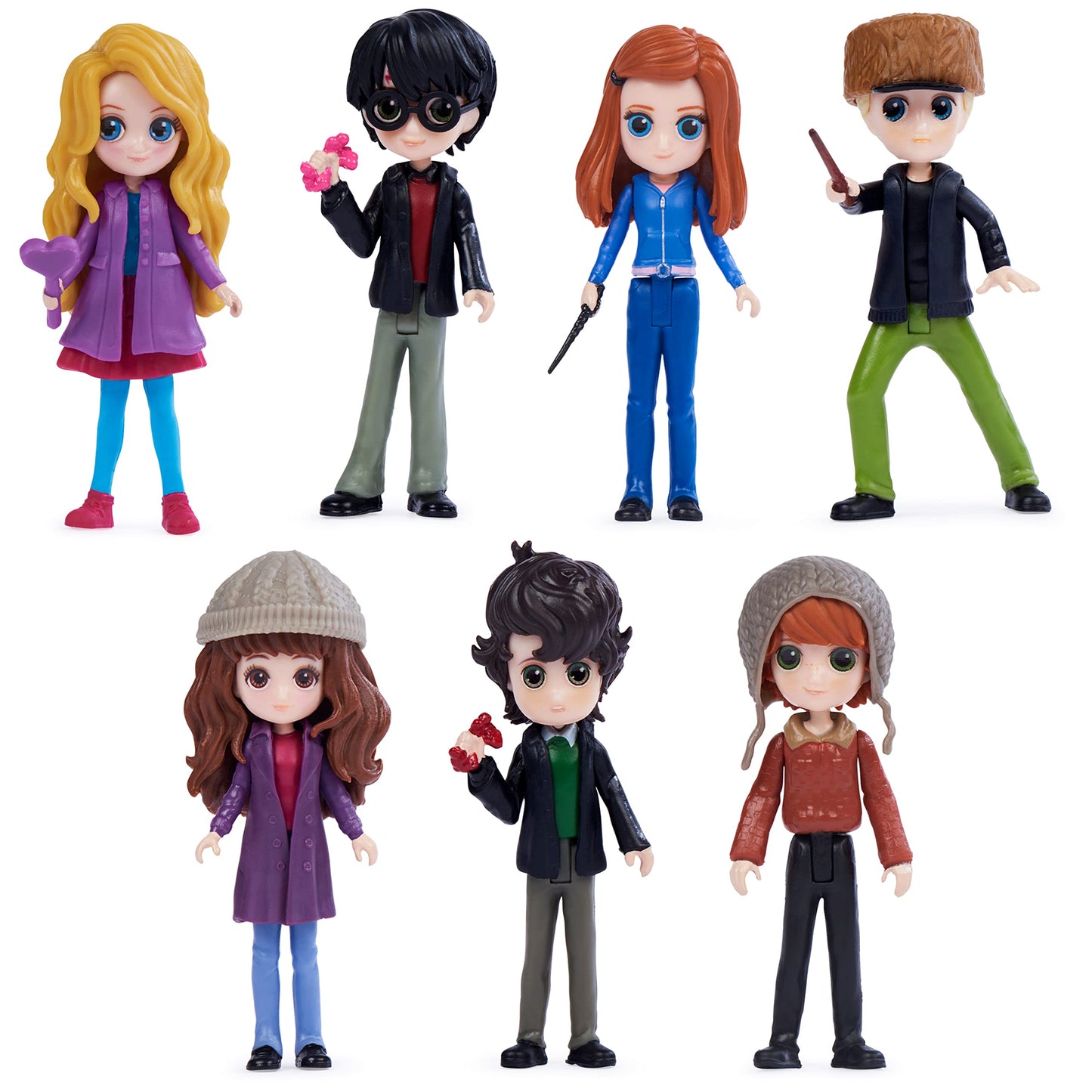 Wizarding World Magical Minis Hogsmeade Collector Set - 7 Figures, Plastic, Ages 6+, Model 6065055